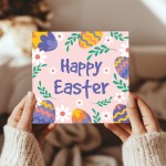 Easter Card, Floral Pastel Easter Card, Card For Easter