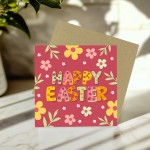 Floral Easter Card Cute Easter Card Happy Easter Card