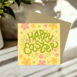 Colourful Easter Card Cute Easter Card Happy Easter Card