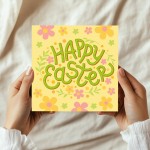 Colourful Easter Card Cute Easter Card Happy Easter Card