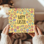 Easter Egg Card Happy Easter Card, Easter Card With Envelope