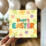 Pastel Easter Card Happy Easter Card Easter Wishes Card