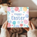 Happy Easter Card, Pastel Easter Card, Card For Easter Wishes