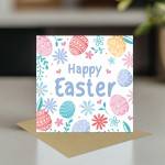 Happy Easter Card, Pastel Easter Card, Card For Easter Wishes