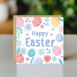 Happy Easter Card, Pastel Easter Card, Card For Easter Wishes