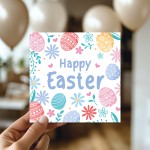 Happy Easter Card, Pastel Easter Card, Card For Easter Wishes