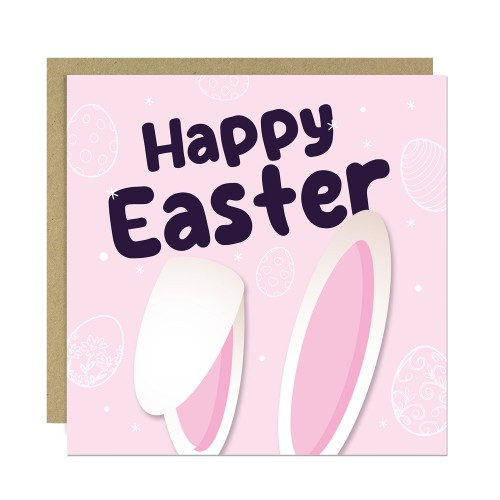 Happy Easter Card, Bunny Ears Easter Card, Card For Easter