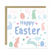 Happy Easter Card Bunny Easter Card Happy Easter Wishes Card
