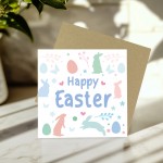 Happy Easter Card Bunny Easter Card Happy Easter Wishes Card