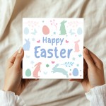 Happy Easter Card Bunny Easter Card Happy Easter Wishes Card