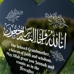 Muslim Islamic Beloved Grandmother Memorial Plaque Acrylic Heart