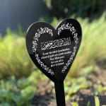 Muslim Islamic Memorial Plaque For Grandmother Acrylic Heart