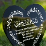 Muslim Islamic Memorial Plaque For Grandmother Acrylic Heart