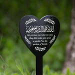 Muslim Islamic Memorial Plaque For Son Acrylic Heart Memorial