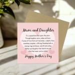 Mothers Day Card Mum 145x145mm Card Wood Heart Mum and Daughter