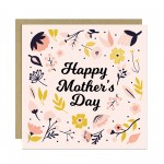 Mothers Day Mum Card and Wooden Heart Happy Mothers Day Card
