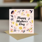 Mothers Day Mum Card and Wooden Heart Happy Mothers Day Card