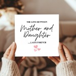 Mother and Daughter Card and Wood Heart Birthday Mothers Day