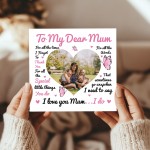 My Dear Mum Card, Personalised Photo Mum Card, Card For Mum