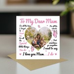 My Dear Mum Card, Personalised Photo Mum Card, Card For Mum