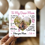 My Dear Mum Card, Personalised Photo Mum Card, Card For Mum