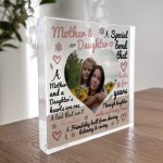 Personalised Mother And Daughter Gift Photo Plaque Mum Gift