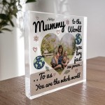 Personalised Mummy Gift Photo Plaque You Are The Whole World