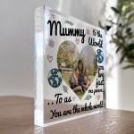Personalised Mummy Gift Photo Plaque You Are The Whole World