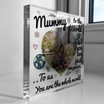 Personalised Mummy Gift Photo Plaque You Are The Whole World