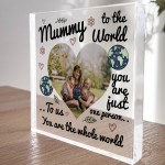 Personalised Mummy Gift Photo Plaque You Are The Whole World
