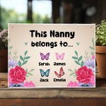 Nanny Gift For Mothers Day Gift For Birthday Nanny Sign