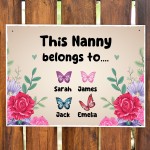 Nanny Gift For Mothers Day Gift For Birthday Nanny Sign