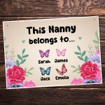Nanny Gift For Mothers Day Gift For Birthday Nanny Sign