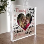 Personalised Nanny Gift, Photo Plaque, Thank You Gift For Nanny