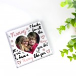 Personalised Nanny Gift, Photo Plaque, Thank You Gift For Nanny