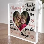 Personalised Nanny Gift, Photo Plaque, Thank You Gift For Nanny