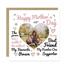 Personalised Mothers Day Card, Card With Photo, Best Friend Card