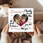 Thank You Card For Nanny Personalised Card From Grandaughter