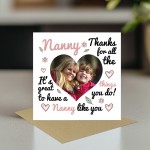 Thank You Card For Nanny Personalised Card From Grandaughter