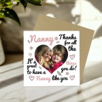 Thank You Card For Nanny Personalised Card From Grandaughter