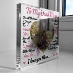 Personalised Mum Photo Plaque, To My Dear Mum Gift, Mum Gifts