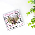 Personalised Mum Photo Plaque, To My Dear Mum Gift, Mum Gifts