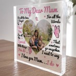 Personalised Mum Photo Plaque, To My Dear Mum Gift, Mum Gifts