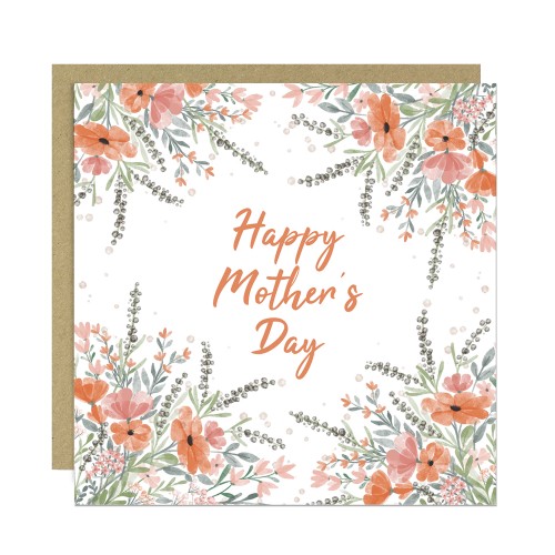 Mothers Day Cards for Mum Pastel Mother's Day Card Floral