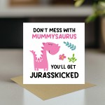Funny Mothers Day Card for Mummy Mummysaurus Birthday Card