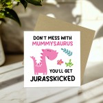 Funny Mothers Day Card for Mummy Mummysaurus Birthday Card