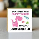 Funny Mothers Day Card for Mummy Mummysaurus Birthday Card