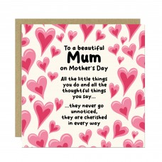 Mothers Day Card From Daughter Mum Card With Envelope Mum Cards