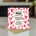 Mothers Day Card From Daughter Mum Card With Envelope Mum Cards
