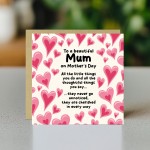 Mothers Day Card From Daughter Mum Card With Envelope Mum Cards
